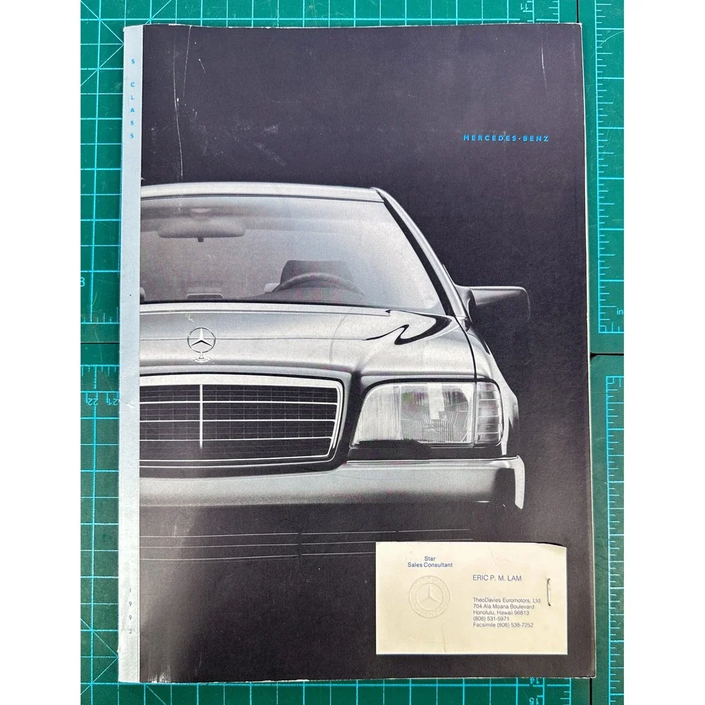 Vintage 1992 Mercedes-Benz S-Class W140 Sales Brochure 600 SEL 500 SEL Catalog